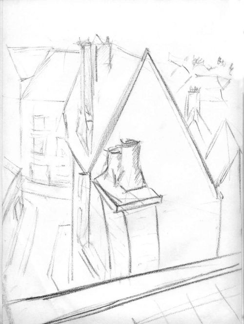 Rue Geoffroy Thory<br><small>Papier blanc 21 x 29,7 cm</small>