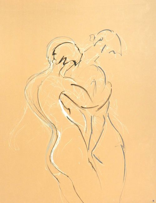 Lola et Deborah 7<br><small>160 x180 cm feitres blanc gris vert et noir sur kraft. dessin déroulé dans le temps, consciemment et inconsciemment.</small>