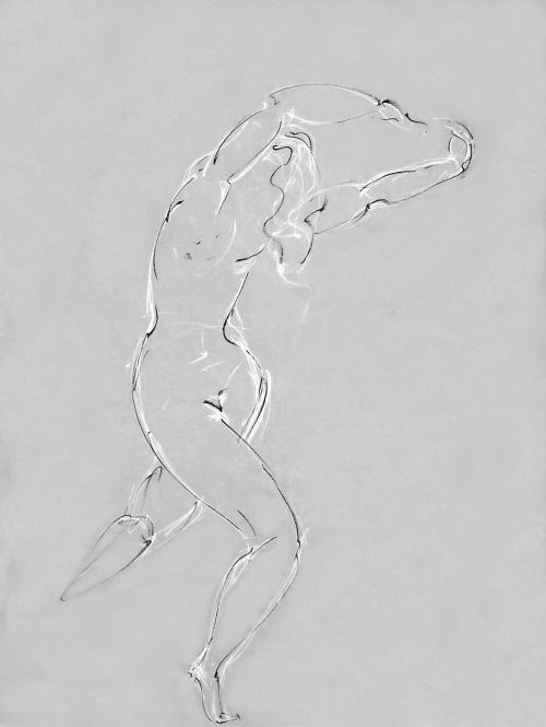 Tiphaine 13<br><small> 140 x 180 cm feutres et acrylique désaturé</small>
