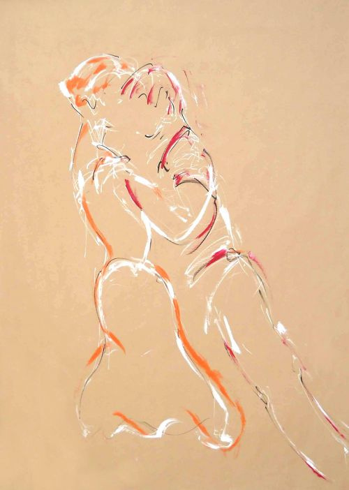 Noelle et Michel 5<br><small>140x160 cm feutres et acrylique sur kraft</small>