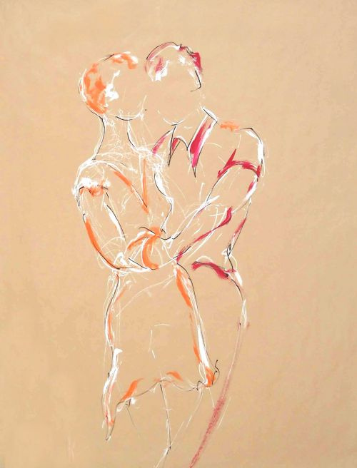 Noelle et Michel 7<br><small>140x160 cm feutres et acrylique sur kraft</small>